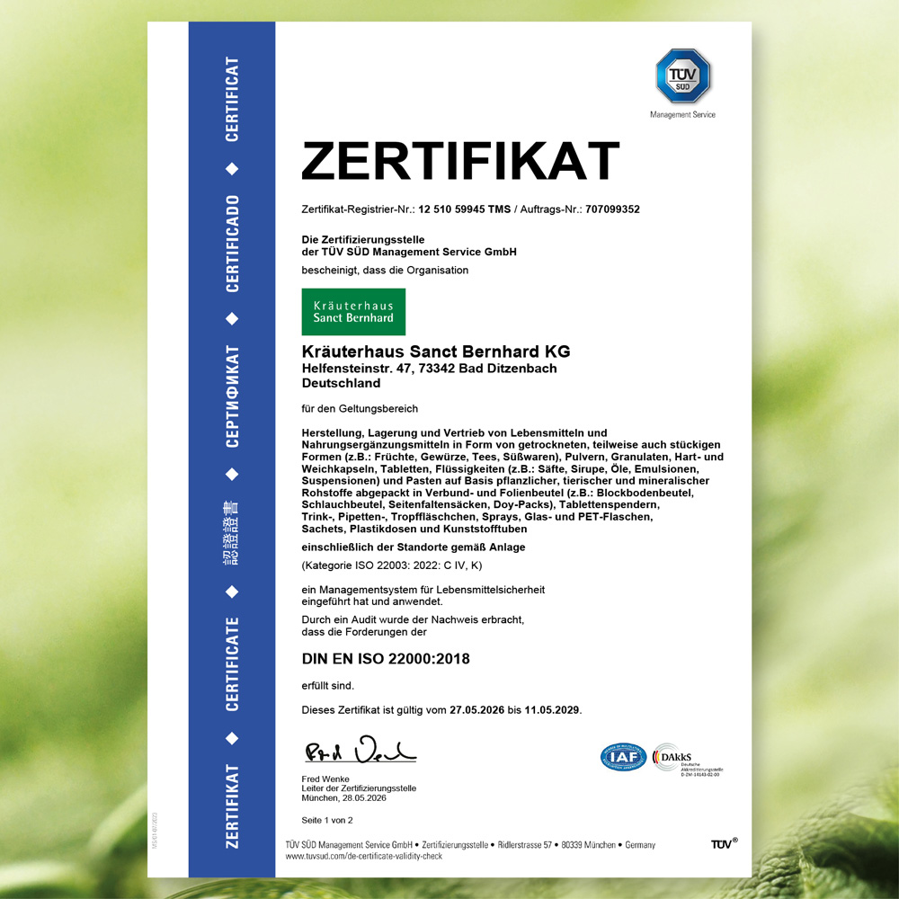ISO Zertifikat