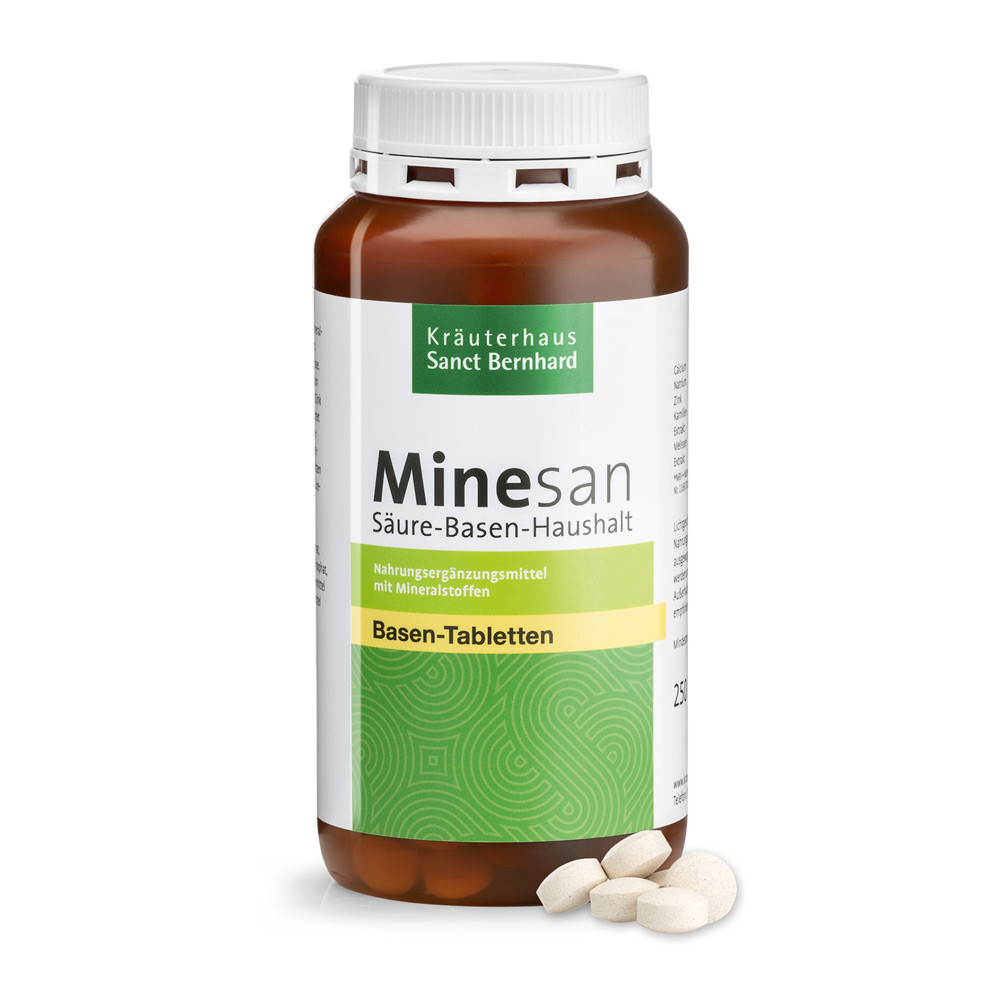 Minesan Alkaline Mineral Herb Tablets » Buy online now Sanct Bernhard