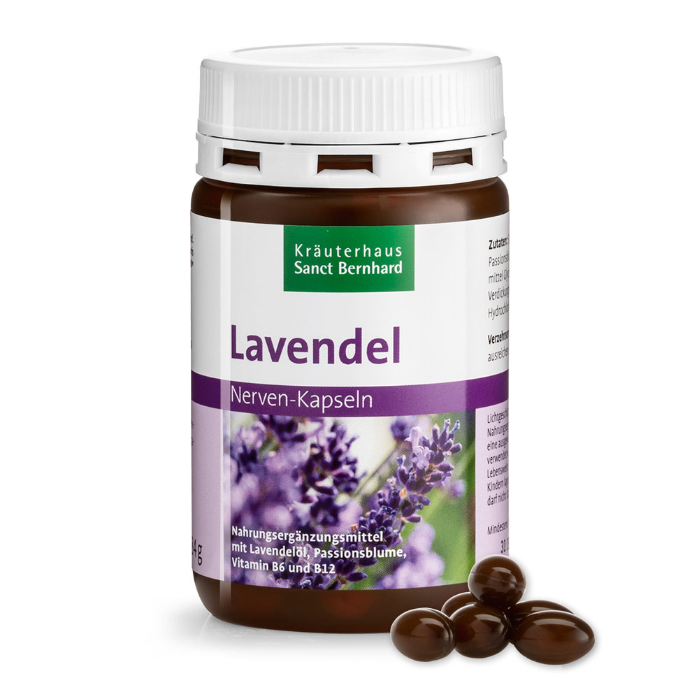 Lavender Nerve Capsules » Buy securely online now Sanct Bernhard