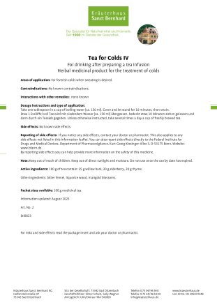 Tea for Colds IV 100 g