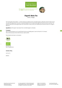 Organic Mate Tea Green / Taragin 250 g