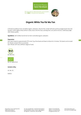 Organic White Tea Pai Mu Tan 100 g