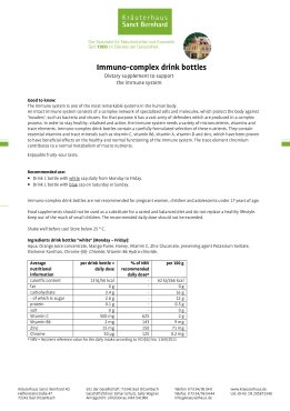 Immuno-complex - small glass bottles 600 ml