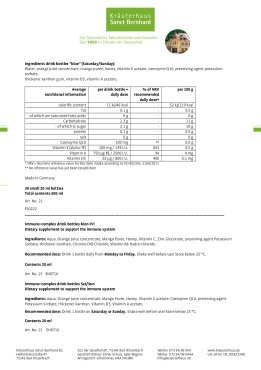 Immuno-complex - small glass bottles 600 ml