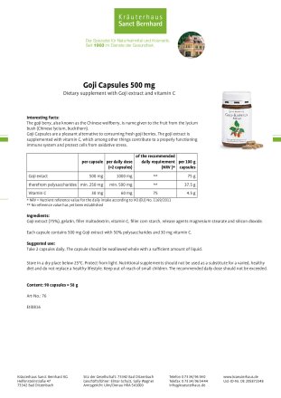 Goji Capsules 90 capsules