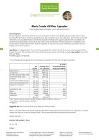 Black Cumin Oil-Plus-Capsules 180 capsules
