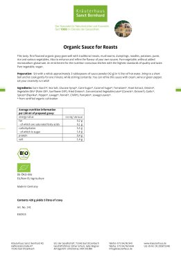 Organic Sauce for Roasts 420 g