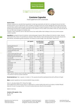 Carotene Capsules 100 capsules