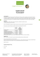 Pumpkin Seed Oil Capsules 400 capsules