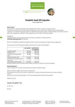 Pumpkin Seed Oil Capsules 150 capsules