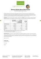 Minesan Alkaline Mineral Herb Powder 200 g