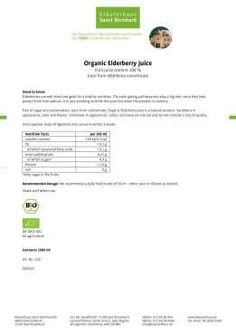 Organic Elderberry juice