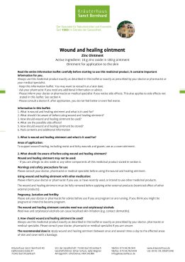 Wound and Healing Ointment (Zinc Ointment) 100 ml