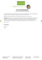 Tea Tree Oil Mouthwash 100 ml