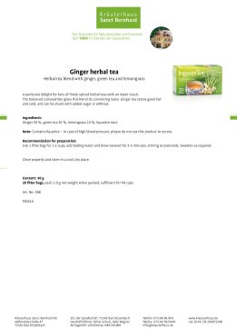 Ginger herbal tea 40 g