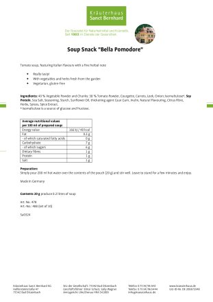 Soup Snack "Bella Pomodore" (pack of 10) 200 g