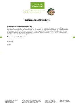 Orthopaedic Mattress Cover 90 x 190 x 7 cm