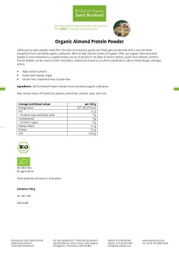 Organic Almond Protein Powder 750 g