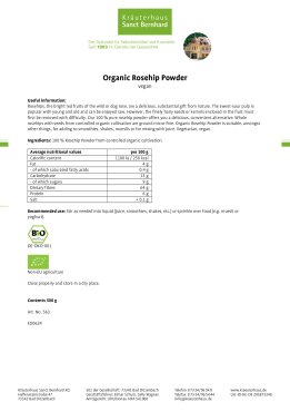 Organic Rosehip Powder 500 g