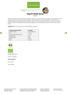 Organic Maple Syrup Grade C 500 ml
