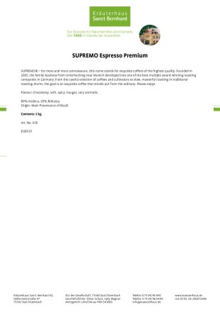 SUPREMO Espresso Premium
