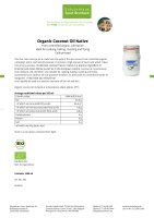 Organic Coconut Oil 1000 ml &middot; cold pressed