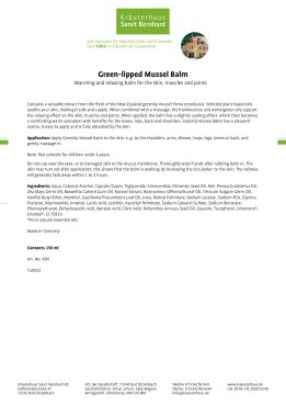 Green-lipped Mussel Balm 150 ml