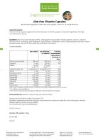 Aloe Vera Vitamin Capsules 100 capsules