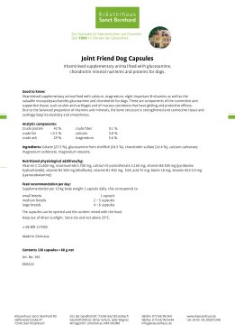 tierlieb Joint Friend Dog Capsules 130 capsules