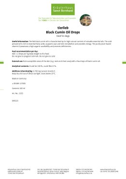 tierlieb Black Cumin Oil Drops 100 ml