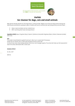 tierlieb Ear cleanser for dogs, cats and small animals 250 ml