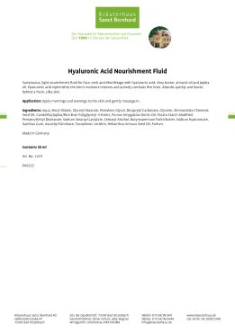 Hyaluronic Acid Nourishment Fluid 50 ml