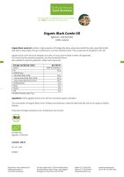 Organic Black Cumin Oil, 100 ml 100 ml
