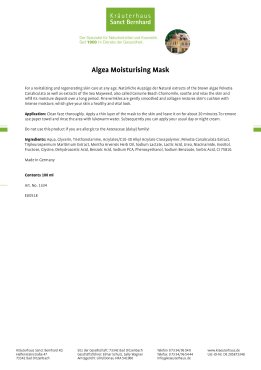 Algae Moisturising Mask 100 ml