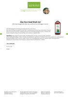 Aloe Vera Hand Wash Gel 1 litre
