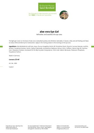 Aloe Vera Eye Gel 25 ml