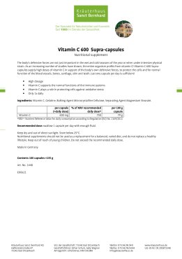 Vitamin C 600  Supra-capsules 180 capsules