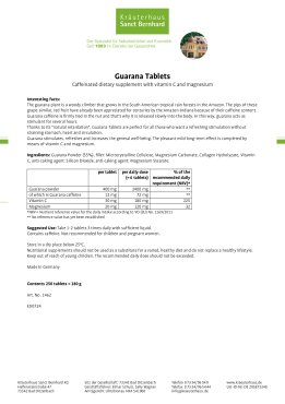 Guarana Tablets 250 tablets