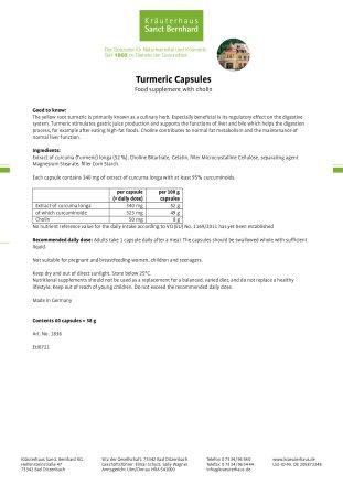 Turmeric Capsules 60 capsules