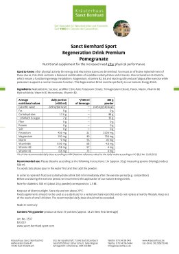 Sanct Bernhard Sport Regeneration Drink Premium Pomegranate 750 g